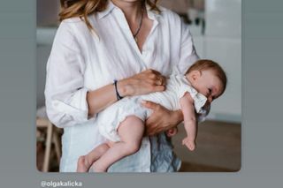 Olga Kalicka ruszyła z promocją… własnego dziecka! Córeczka ma zaledwie miesiąc, a już występuje w reklamie
