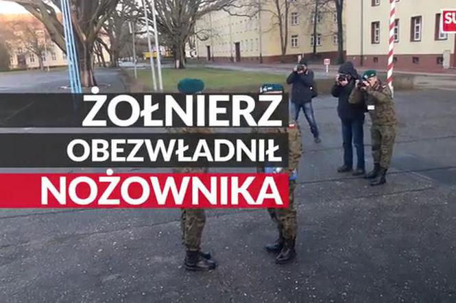 Żołnierz ze Szczecina obezwładnił nożownika