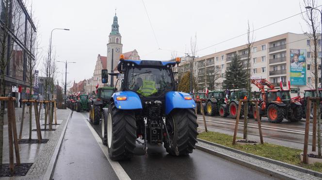 Protest rolników w Olsztynie 21 lutego. Co dzieje się w centrum?