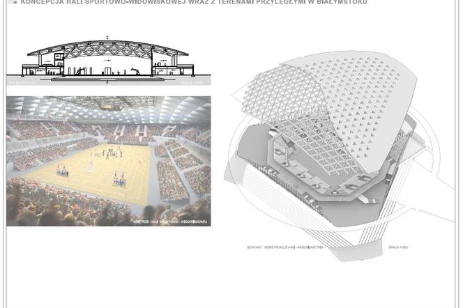 Nowa sportowa inwestycja, Białystok: hala sportowo - widowiskowa. Fot. Wojciech Gęsiak Studio Architektoniczne, materiały prasowe Urzędu Miejskiego w Białymstoku 