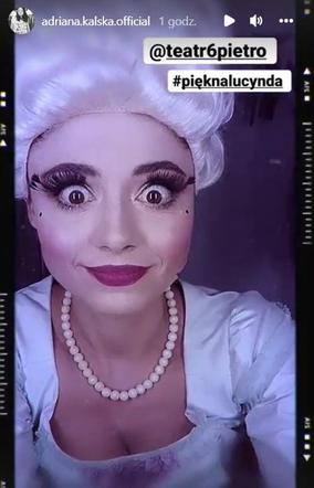 Adriana Kalska (Iza w M jak miłość) w spektaklu Piękna Lucynda