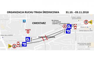 Zmiana organizacji ruchu przy cmentarzach w Toruniu - szczegóły!