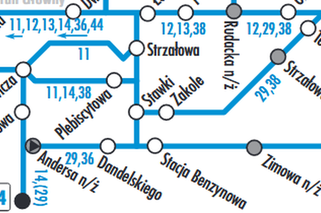 Zimowa - przystanek w Toruniu