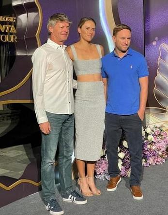 Magda Linette na imprezie zawodniczek przed WTA Elite Trophy