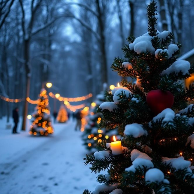 Kartki na święta Bożego Narodzenia z choinką