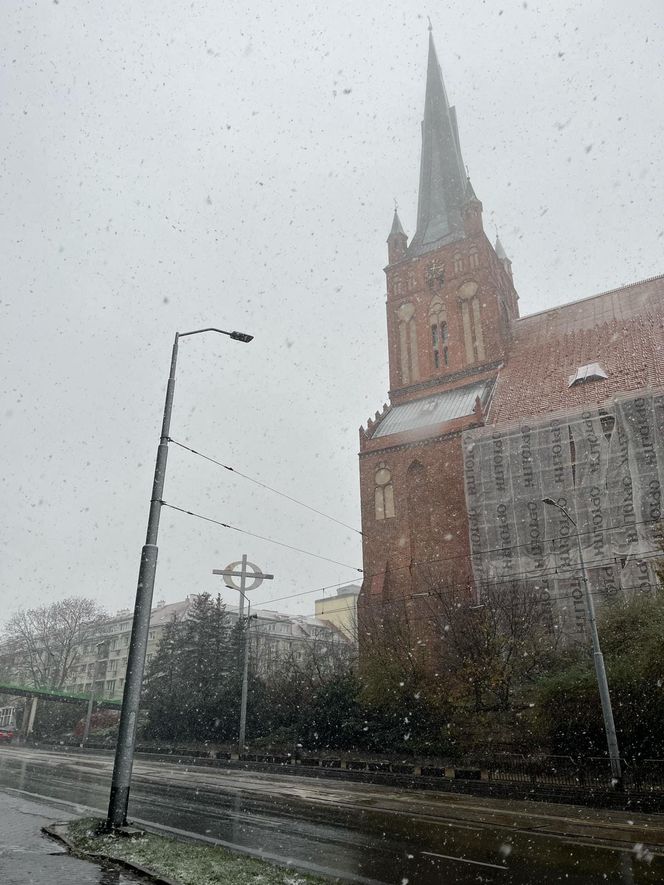 Pierwszy śnieg w Szczecinie