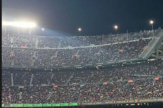 Ania Lewandowska na Camp Nou na meczu Barcelona - Real