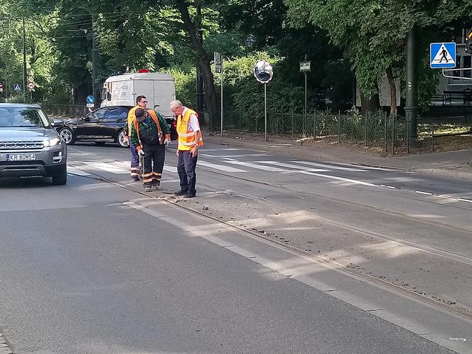 Wykolejenie tramwaju w centrum Krakowa 