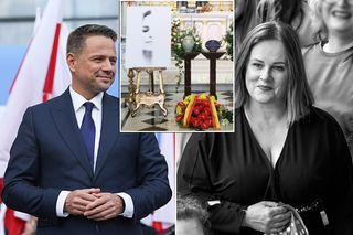 Rafał Trzaskowski pożegnał Joanną Kołaczkowską. Symboliczny wieniec na pogrzebie