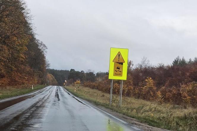 Wypadek w pobliżu Konotopu - wojskowa ciężarówka w rowie 