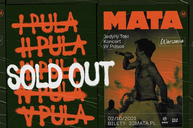 Mata wyprzedał lotnisko! Nie ma już biletów największy solowy koncert w historii polskiego hip-hopu.