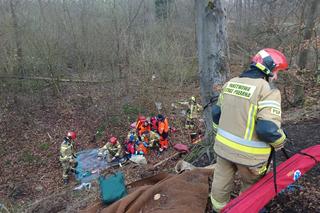 Chłopcy huśtali się nad skarpą, gdy doszło do tragedii. 15-latek runął z wysokości w dół