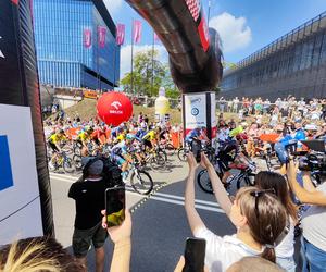 Tour de Pologne w Katowicach. Kolarze bawią się z kibicami