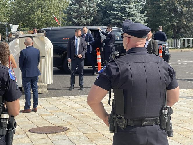 Karol Nawrocki z małżonką w USA. Tak przyjęto ich w Doleystown