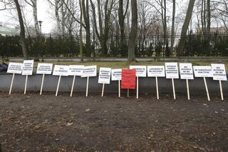 Protest osób z niepełnosprawnościami pod Kancelarią Premiera