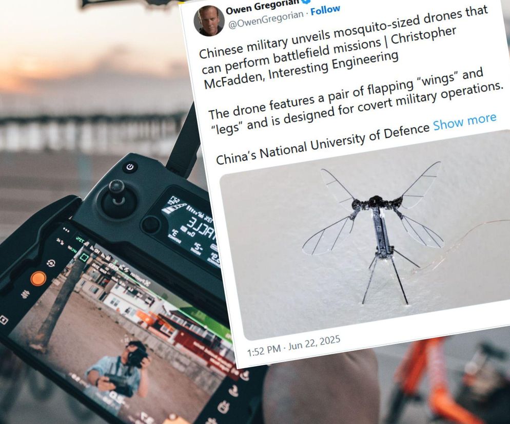 Dron wielkości komara