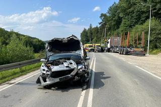 Wypadek w Piątkowej na DK 28