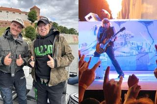 Iron Maiden dał czadu w Krakowie. Gitarzysta łowił sumy pod Wawelem, a zespół rozegrał mecz na stadionie Hutnika