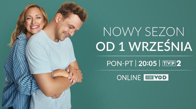Barwy szczęścia nowy sezon. Asia (Anna Gzyra-Augustynowicz), Hubert (Marek Molak)