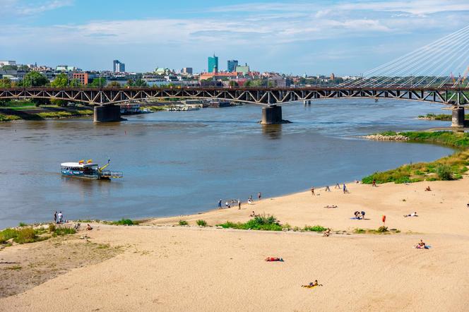 Plaża Poniatówka – widok ku rzece