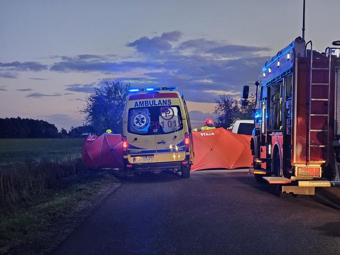 Śmiertelny wypadek na szosie Gniezno - Czerniejewo w Gębarzewie, skuter uderzył w busa