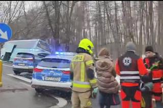 Na trasie Siedlce - Mińsk Mazowiecki autokar wypadł z drogi
