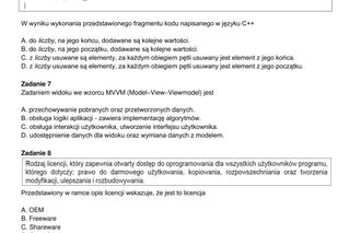 Egzamin zawodowy informatyk - przykładowe zadania. Nazwa kwalifikacji: Projektowanie, programowanie i testowanie aplikacji