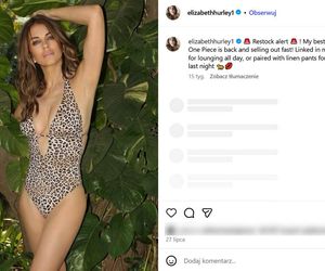 Emerytka Liz Hurley wygina się w bikini. Pozuje w luksusowej willi ojca kontrowersyjnej gwiazdy