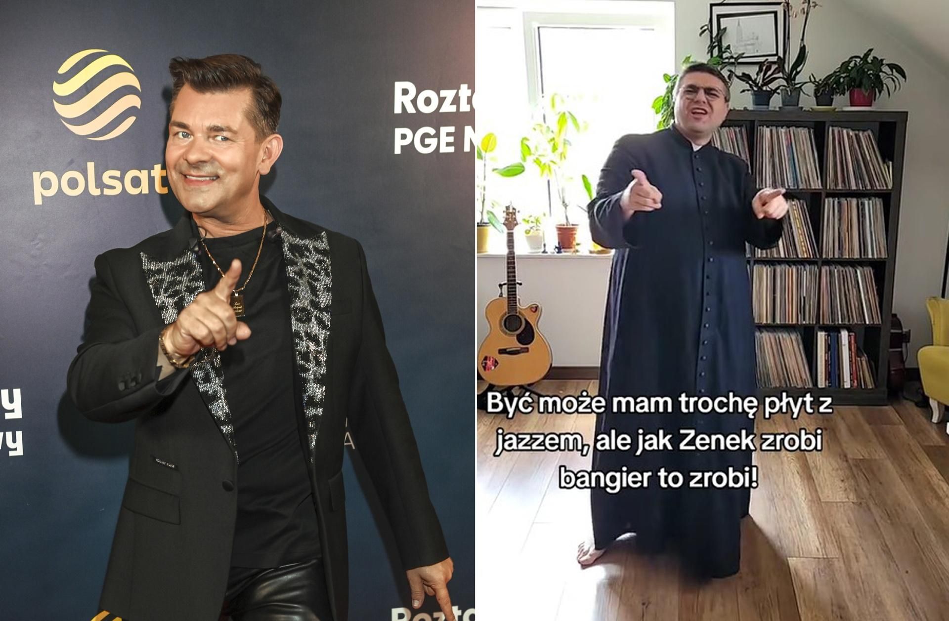 Zenka Net Ksiądz Krzysztof jak Zenek Martyniuk! Udaje, że śpiewa, gestykuluje ...