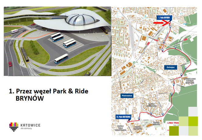 Tramwaj do Kostuchny z centrum Katowic