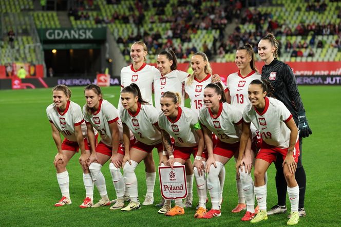 Marta Nawrocka na meczu Polska - Holandia