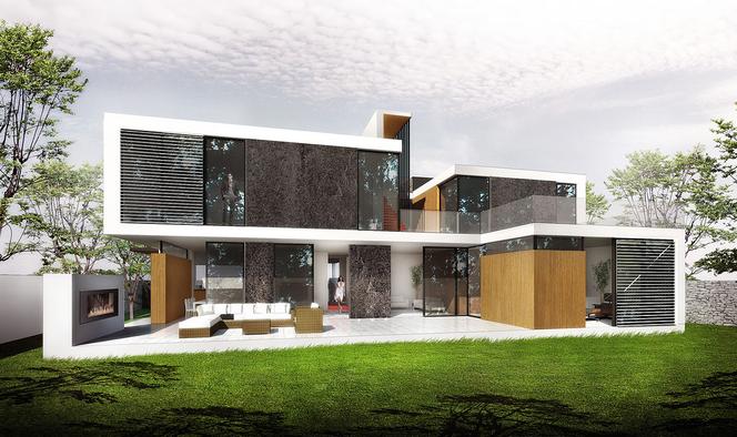 Skyfall House - willa w Krakowie. Elewacja południowa. Fot. BXBstudio Bogusław Barnaś