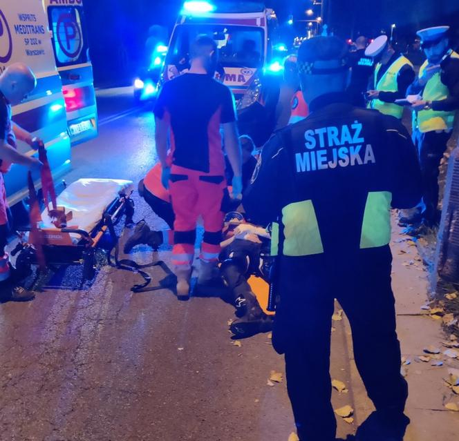 Wypadek motocyklisty na Grochowie