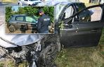 Peugeot dachował, kierująca ukryła się w zaroślach. Miała ponad 2 promile alkoholu!