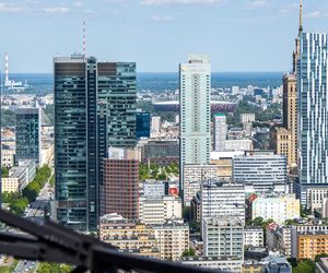 Panorama Warszawy z wieżowca Skyliner
