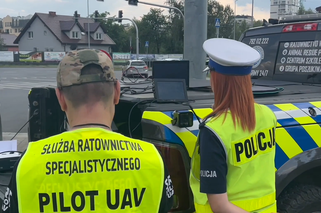 Policjanci polowali z drona na pieszych i rowerzystów