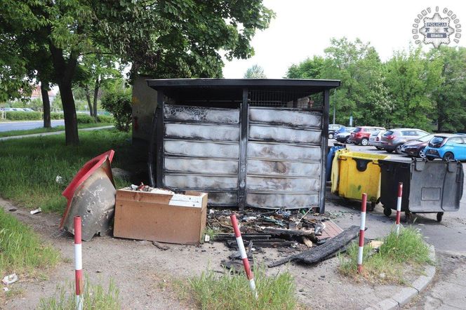 Podpalacze z Gliwic w rękach policji. Ich celem były wiaty śmietnikowe i kontenery