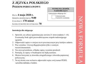 ARKUSZE CKE - Matura j.polski - poziom podstawowy 8.06.2020