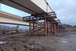 Budowa mostu w Sandomierzu. Marzec 2024