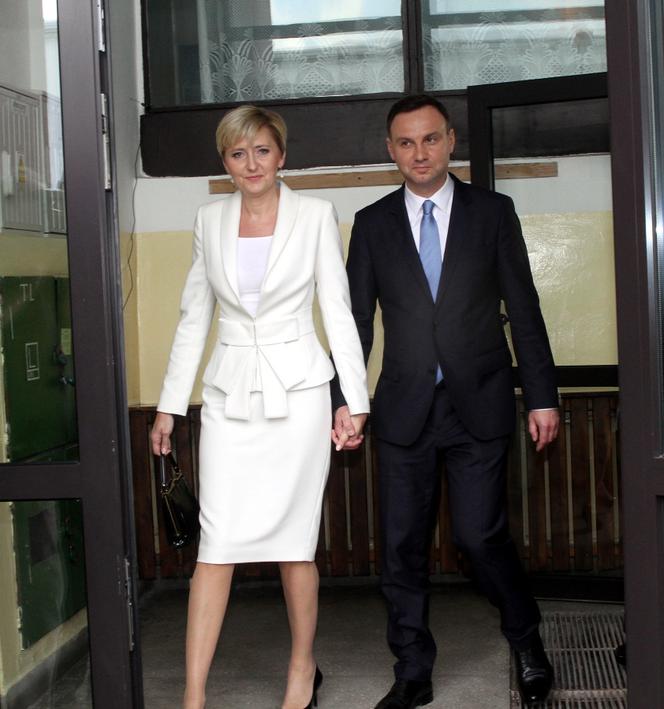 Prezydent Andrzej Duda z żoną Agatą Dudą