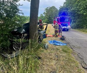 Dramat na drodze pod Bartoszycami. Pijany 18-latek wjechał w drzewo!