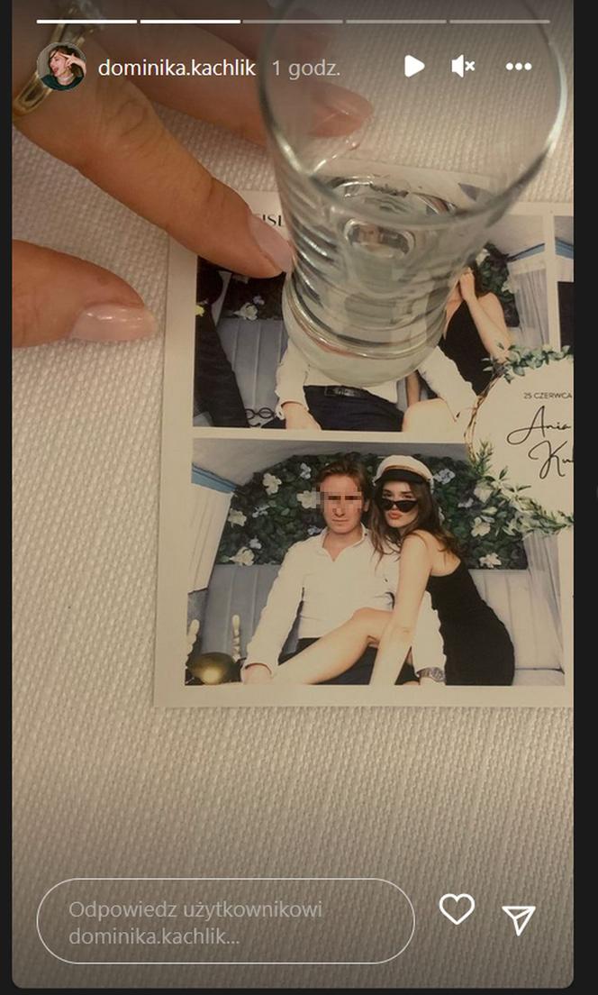Dominika Kachlik na Instagramie z partnerem na weselu