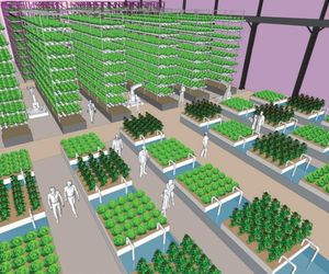 Ilustracyjny widok przestrzeni do uprawy roślin