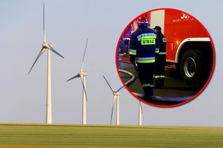 Pali się turbina na farmie wiatrowej. Wyznaczono strefę bezpieczeństwa