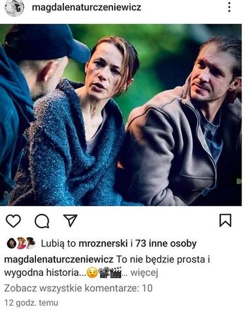 M jak miłość na planie. Marcin (Mikołaj Roznerski), Martyna Wysocka (Magdalena Turczeniewicz)