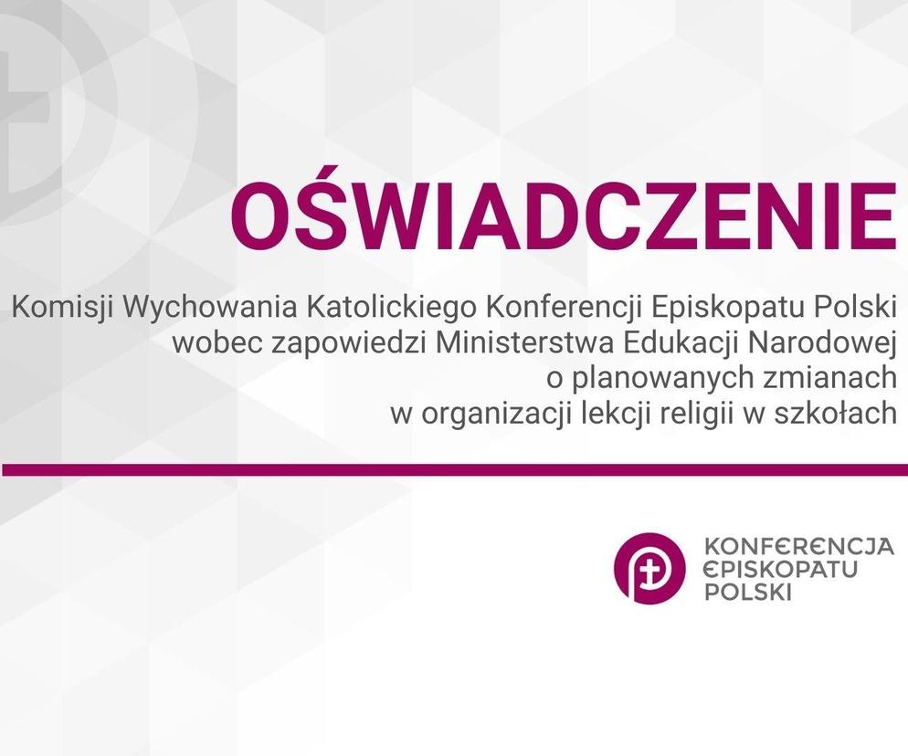 Oświadczenie KEP ws ograniczenia lekcji religii