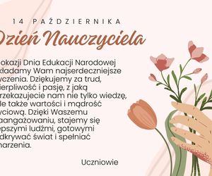 Mądre życzenia na Dzień Nauczyciela - darmowe kartki