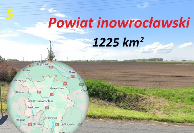 Te powiaty mają dużo większą powierzchnię niż stolica Polski 