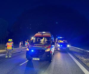 Groźny wypadek na A4 koło Tarnowa w piątek nad ranem 12.07.2024r.