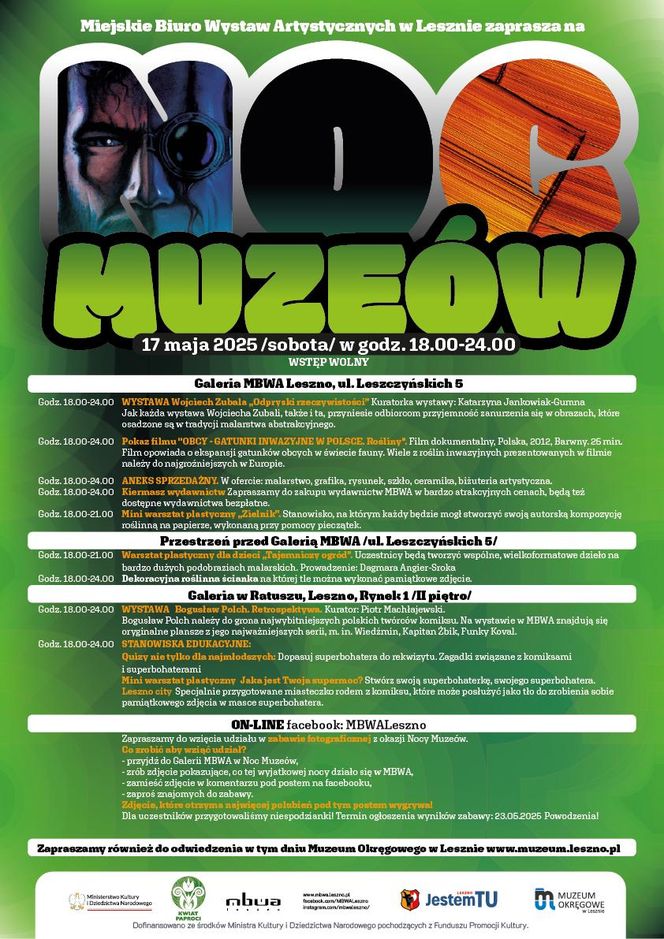 W Muzeum, Galeriach MBWA, wieży ciśnień i w Archiwum. Noc Muzeów w Lesznie